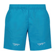 Off-White "OFF" Writing Design Swim Shorts Blue - Boinclo ltd - Outlet Sale Under Retail