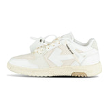 Off-White Out Of Office Calf Leather & Mesh Trainer White & Cream - Boinclo ltd - Outlet Sale Under Retail