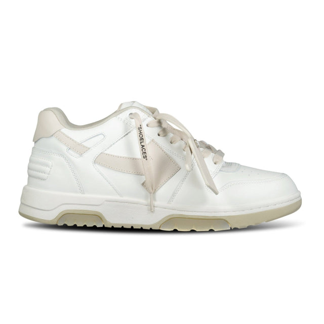 Off-White Out Of Office Calf Leather Trainer White & Beige - Boinclo ltd - Outlet Sale Under Retail