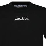 Off - White Script Logo Slim Fit Black T - Shirt - Boinclo ltd - Outlet Sale Under Retail