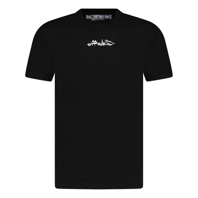 Off - White Script Logo Slim Fit Black T - Shirt - Boinclo ltd - Outlet Sale Under Retail