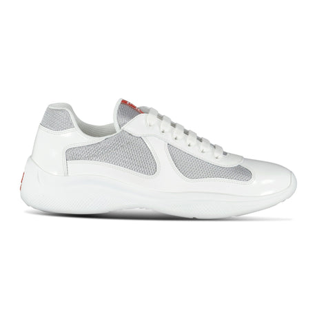 Prada Americas Cup Mesh Runners Patent White - Boinclo - Outlet Sale Under Retail