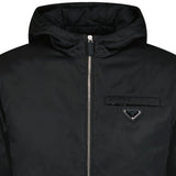 Prada Triangle Padded Zip Re-Nylon Hooded Coat Black - Boinclo ltd - Outlet Sale Under Retail