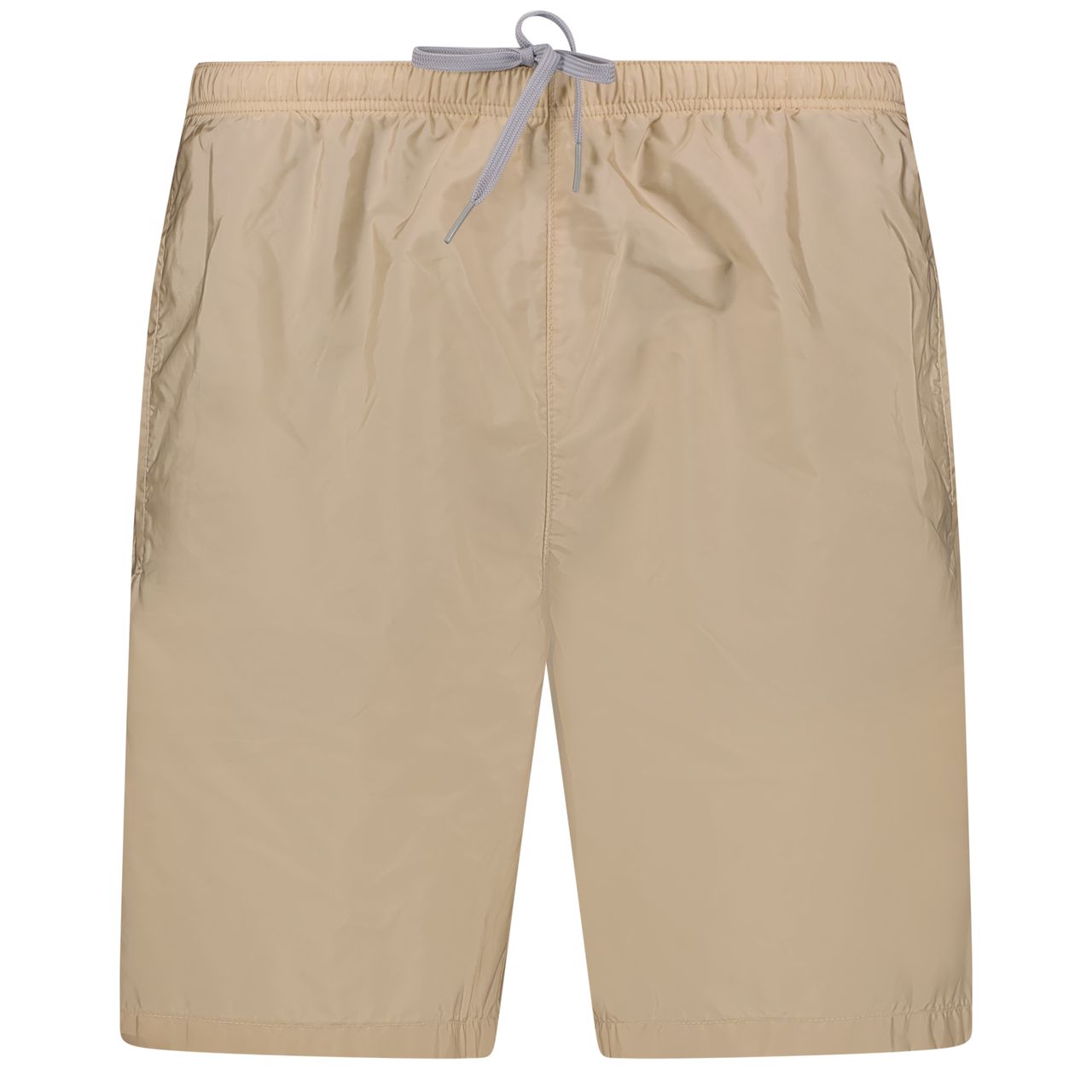 Color variation of Black Rubber Logo Swim Shorts Beige