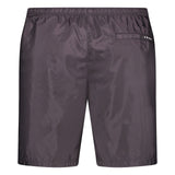 Black Rubber Logo Swim Shorts Black