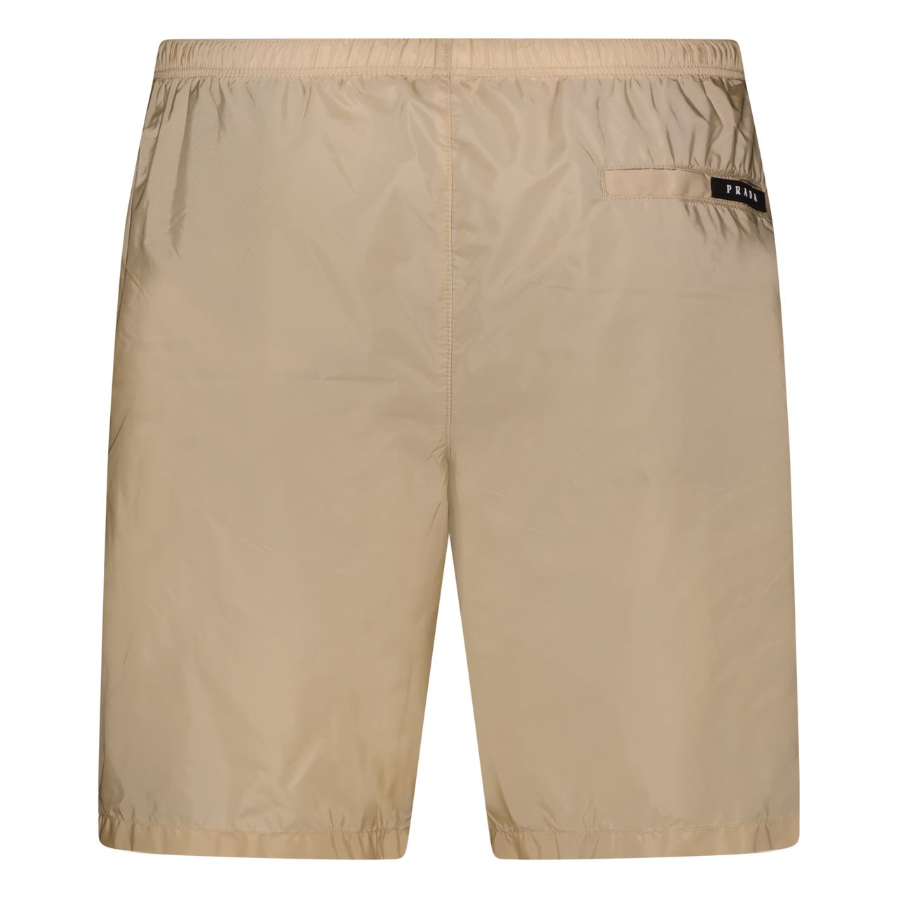 Color variation of Black Rubber Logo Swim Shorts Beige