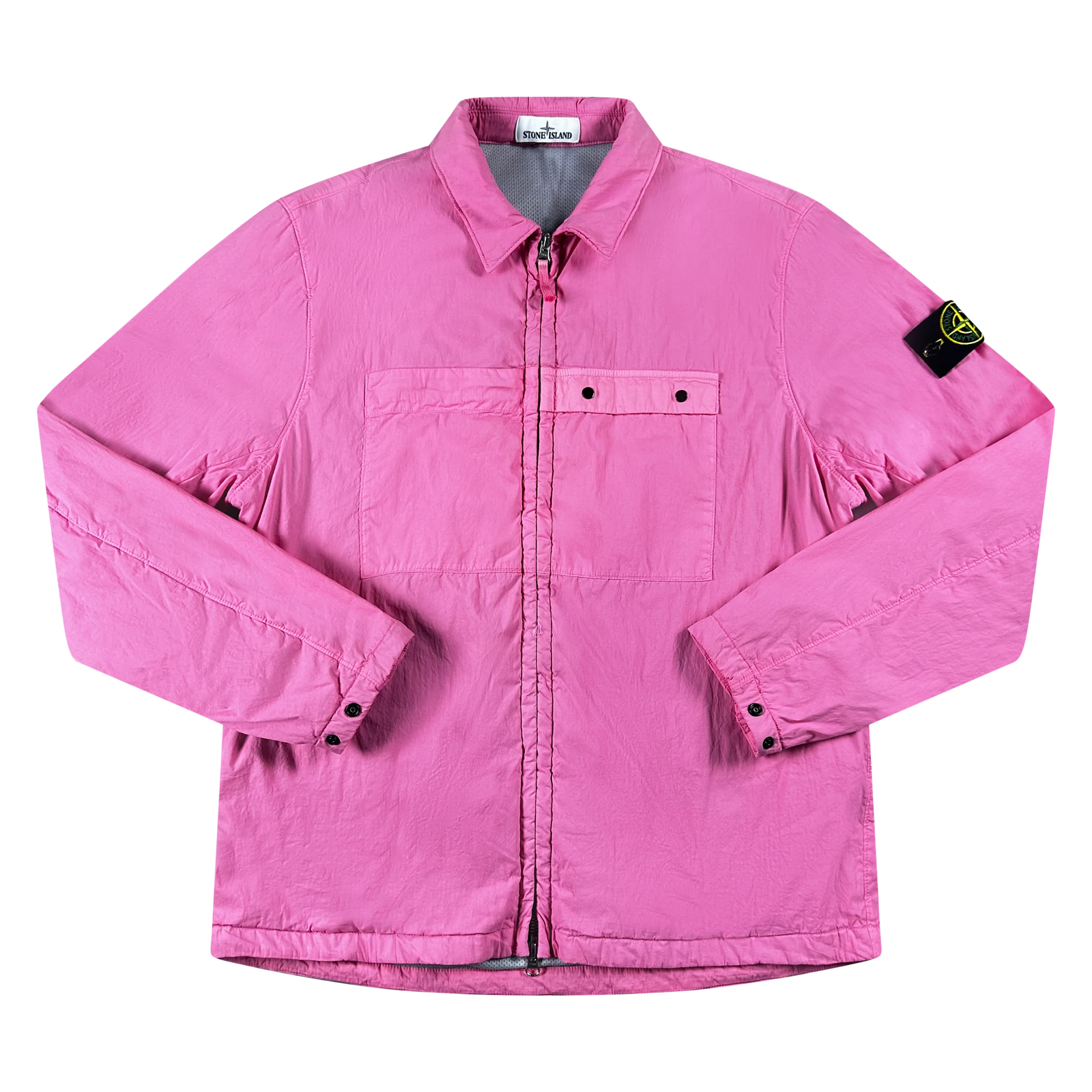 Stone island pink on sale overshirt