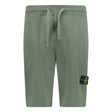 Stone Island Badge Bermuda Sweat Shorts Musk Green - Boinclo ltd - Outlet Sale Under Retail