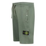 Stone Island Badge Bermuda Sweat Shorts Musk Green - Boinclo - Outlet Sale Under Retail