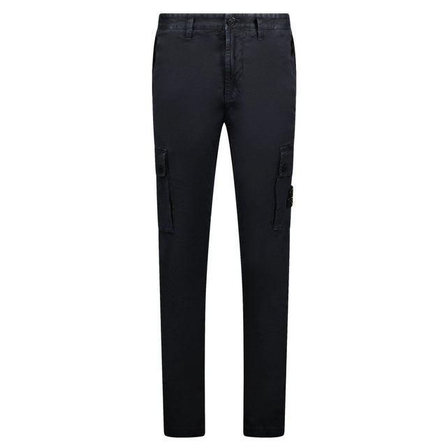 Stone Island Badge Cotton Cargo Trousers Black - Boinclo ltd - Outlet Sale Under Retail