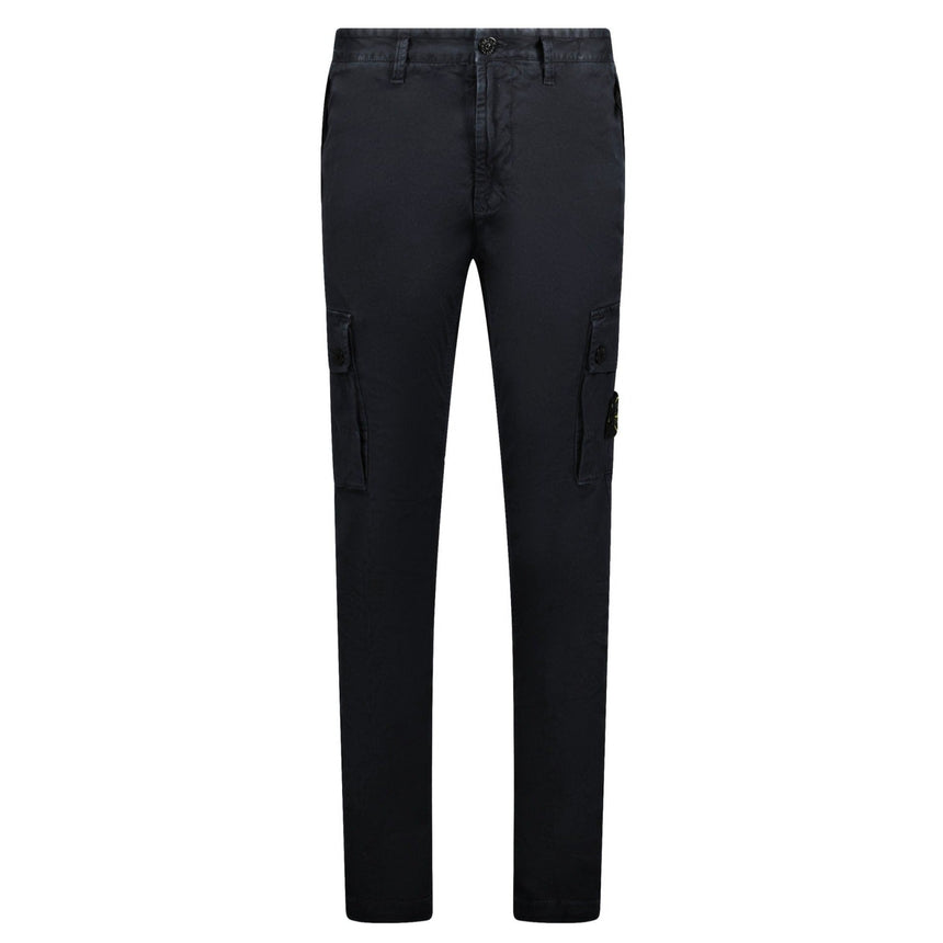 Stone Island Badge Cotton Cargo Trousers Black - Boinclo ltd - Outlet Sale Under Retail