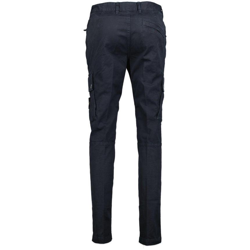 Stone Island Badge Cotton Cargo Trousers Navy - Boinclo ltd - Outlet Sale Under Retail