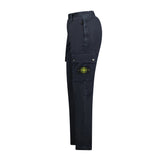 Stone Island Badge Cotton Cargo Trousers Navy - Boinclo ltd - Outlet Sale Under Retail