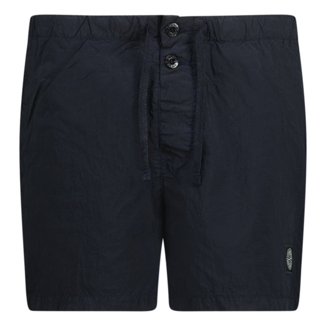 Stone Island Chrome Swim Shorts With Buttons Navy - Boinclo ltd - Outlet Sale Under Retail