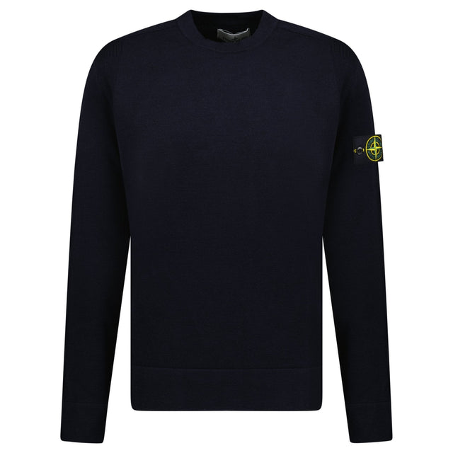 Stone Island Compass - Badge Wool Blend Jumper Navy - Boinclo - Outlet Sale Under Retail