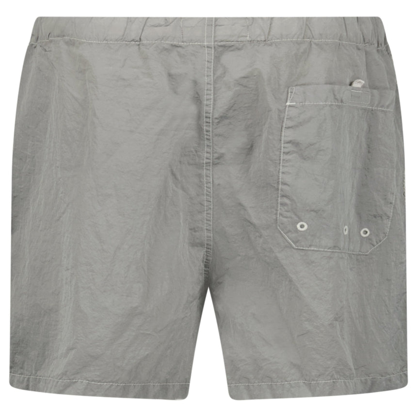 Stone Island Compass Button Chrome Swim Shorts Pearl Grey - Boinclo - Outlet Sale Under Retail