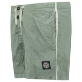 Stone Island Compass Button Chrome Swim Shorts Sage Green - Boinclo - Outlet Sale Under Retail