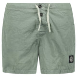Stone Island Compass Button Chrome Swim Shorts Sage Green - Boinclo - Outlet Sale Under Retail