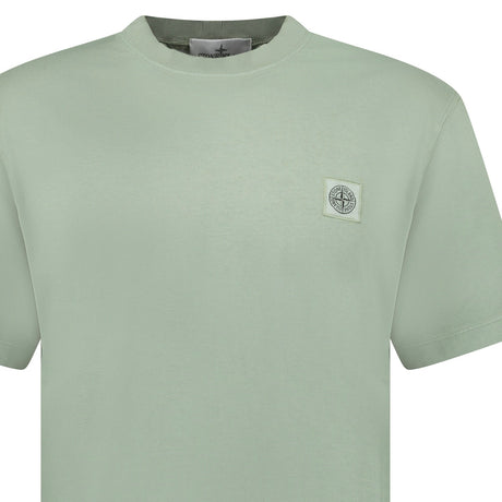 Stone Island Compass Logo Patch Cotton T-Shirt Green - Boinclo - Outlet Sale Under Retail