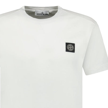 Stone Island Compass Logo Patch Cotton T-Shirt White - Boinclo - Outlet Sale Under Retail