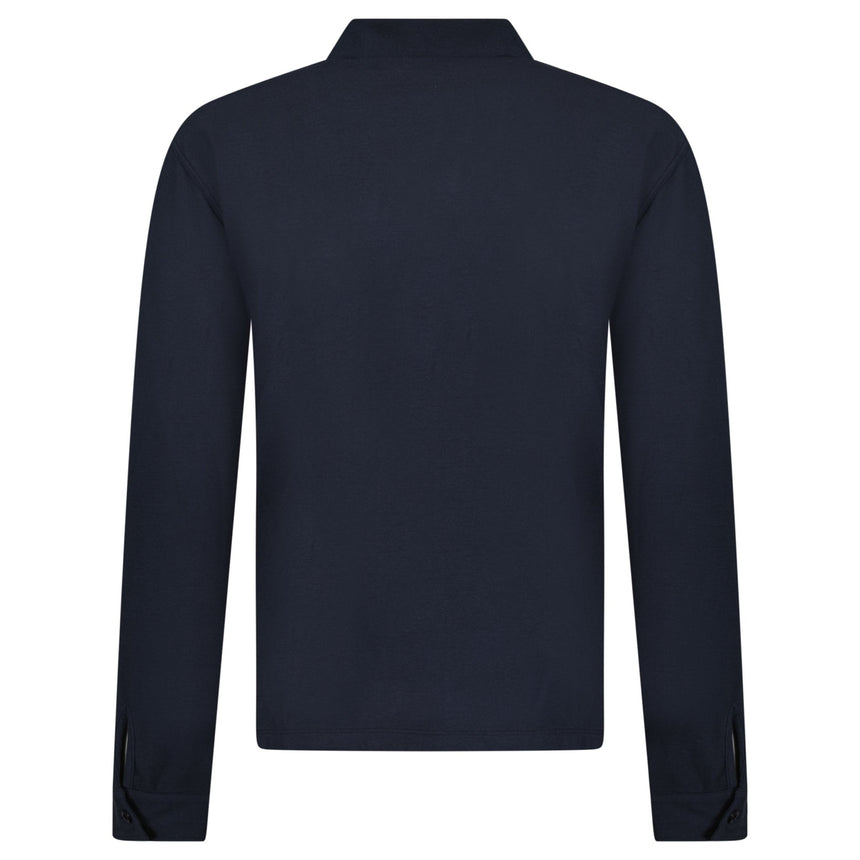 Stone Island Ghost Badge Long Sleeve Polo Shirt in Navy - Boinclo - Outlet Sale Under Retail