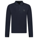 Stone Island Ghost Badge Long Sleeve Polo Shirt in Navy - Boinclo - Outlet Sale Under Retail