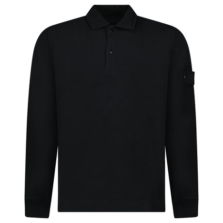 Stone Island Ghost Button Up Collar Polo Black - Boinclo - Outlet Sale Under Retail