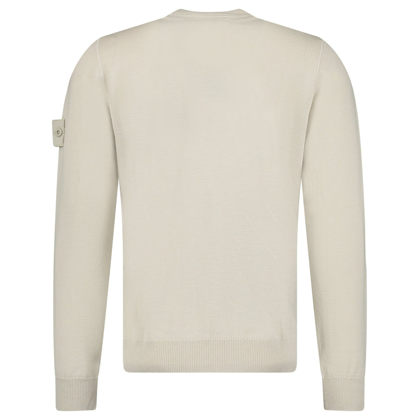 Stone Island Ghost Wool Crew Neck Jumper Beige - Boinclo - Outlet Sale Under Retail