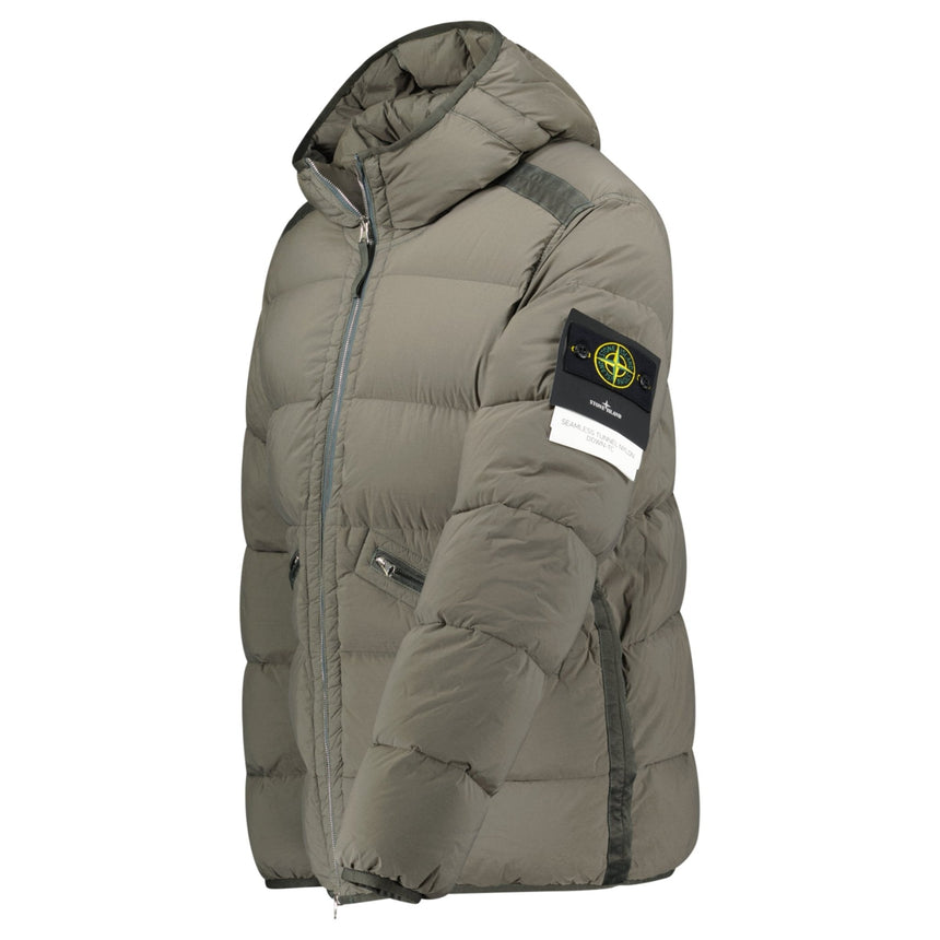 Stone Island Hooded Puffer Jacket In Seamless Tunnel Nylon Walnut Brown - Boinclo - Outlet Sale Under Retail