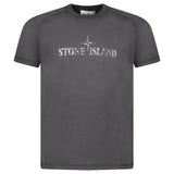 Stone Island 'Institutional One' Front Logo T-Shirt Charcoal Grey - Boinclo - Outlet Sale Under Retail