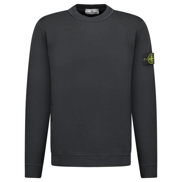 Stone Island Old Effect Crewneck Sweatshirt Black - Boinclo - Outlet Sale Under Retail