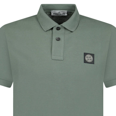 Stone Island Patch Polo T-Shirt Slim Fit Musk Green - Boinclo ltd - Outlet Sale Under Retail