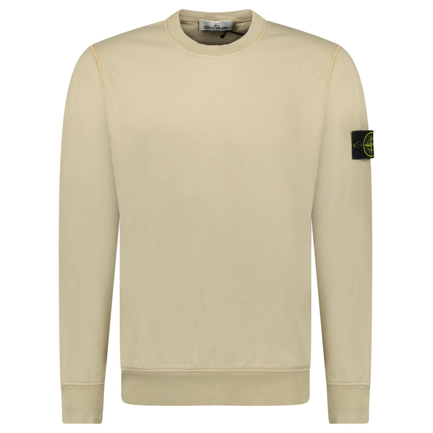 Stone Island Ribbed Detailed Crewneck Sweatshirt Desert - Boinclo - Outlet Sale Under Retail