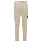 Stone Island Stretch Organic Broken Twill Cotton 'OLD' Effect Cargo Trousers in Beige - Boinclo - Outlet Sale Under Retail