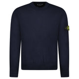 Stone Island Thick Knitted Compass - Badge Sweater in Navy Blue - Boinclo - Outlet Sale Under Retail