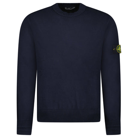 Stone Island Thick Knitted Compass - Badge Sweater in Navy Blue - Boinclo - Outlet Sale Under Retail