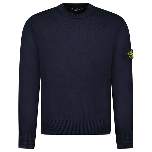 Stone Island Thick Knitted Compass - Badge Sweater in Navy Blue - Boinclo - Outlet Sale Under Retail