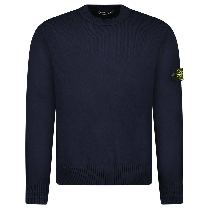 Stone Island Thick Knitted Compass - Badge Sweater in Navy Blue - Boinclo - Outlet Sale Under Retail