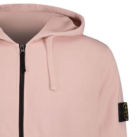 Badge Zip Hooded Sweatshirt Light Pink