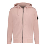 Badge Zip Hooded Sweatshirt Light Pink