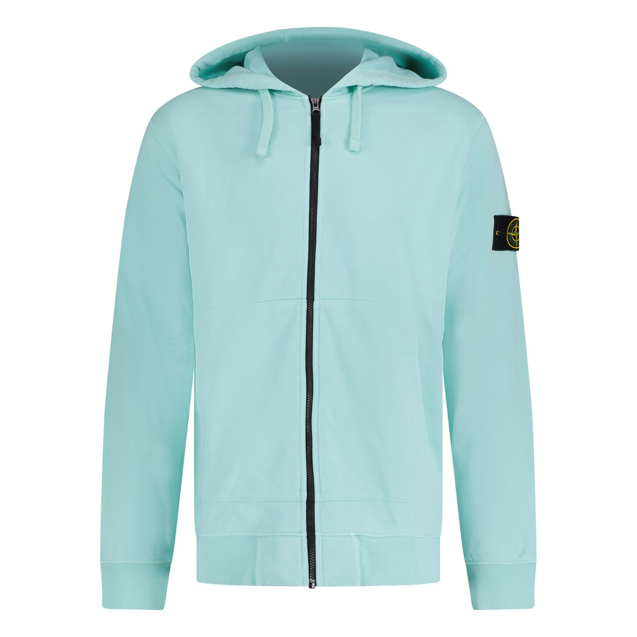 Color variation of Badge Zip Hooded Sweatshirt Aqua