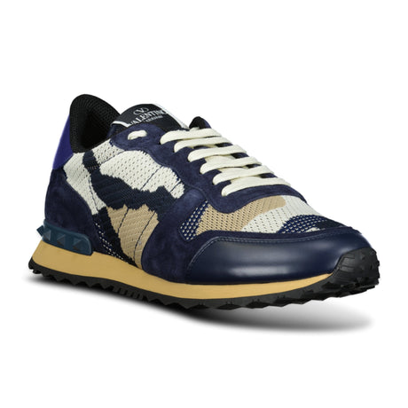 Valentino Camo Mesh Rockrunner Trainers Navy - Boinclo ltd - Outlet Sale Under Retail